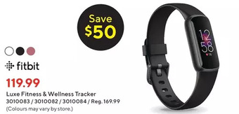 Staples Fitbit luxe fitness & wellness tracker offer