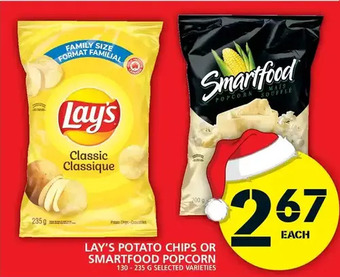 Food Basics Lay's potato chips or smartfood popcorn offer