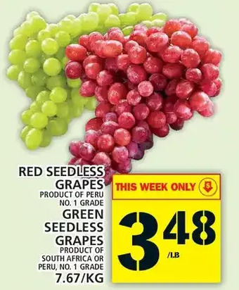 Food Basics Red seedless grapes | green seedless grapes offer