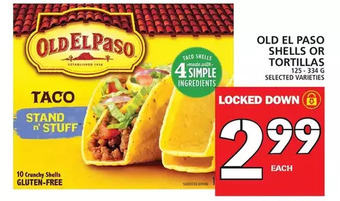 Food Basics Old el paso shells or tortillas offer