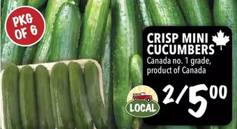 Farm Boy Crisp mini cucumbers offer