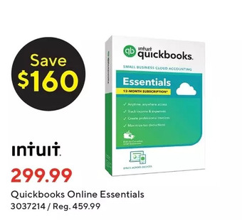 Staples Intuit quickbooks online essentials offer