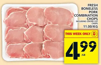 Food Basics Fresh boneless pork combination chops offer