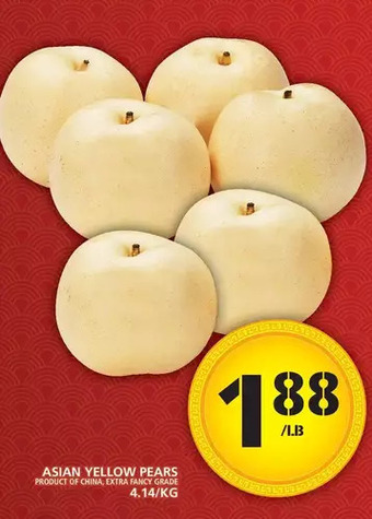 Food Basics Asian yellow pears offer