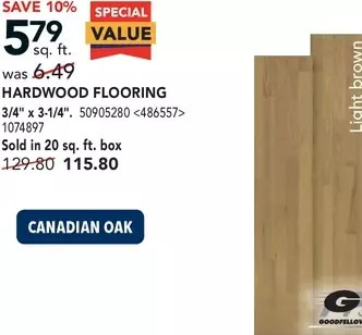 RONA Goodfellow hardwood flooring offer