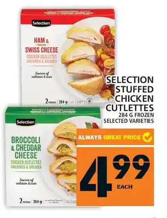 Food Basics Selection stuffed chicken cutlettes offer