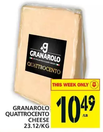 Food Basics Granarolo quattrocento cheese offer