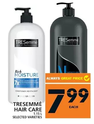 Food Basics Tresemmé hair care offer