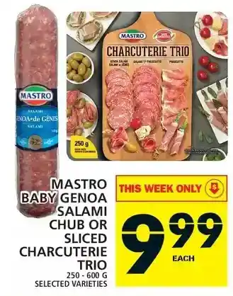 Food Basics Mastro baby genoa salami chub or sliced charcuterie trio offer