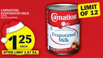 Food Basics Carnation evaporated milk offer