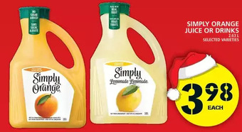 Food Basics Simply orange juice or drinks offer