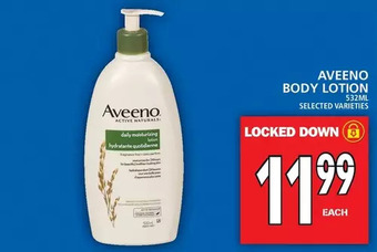 Food Basics Aveeno body lotion offer