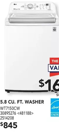 RONA Lg 5.8 cu. ft. washer offer