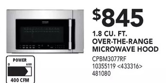 RONA 1.8 cu. ft. over-the-range microwave hood offer