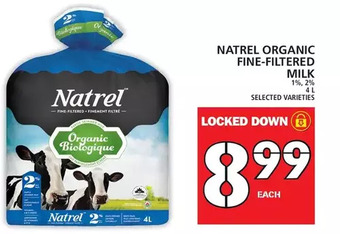 Food Basics Natrel organic fine-filtered milk offer