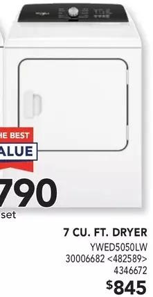 RONA 7. cu. ft. dryer offer