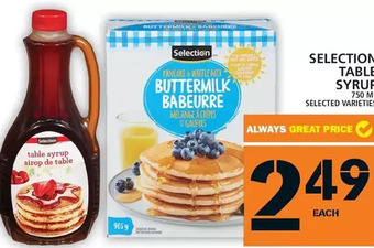 Food Basics Selection table syrup offer