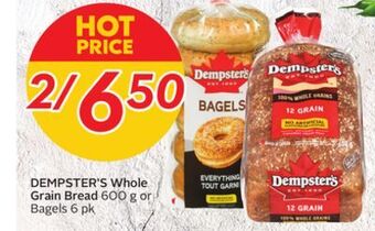 Sobeys Dempster's whole grain bread offer