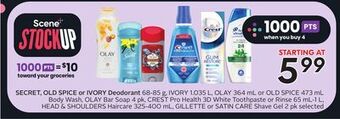 Sobeys Secret, old spice or ivory deodorant offer
