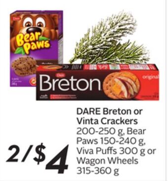Sobeys Dare breton or vinta crackers offer