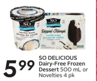 Sobeys So delicious dairy-free frozen dessert offer