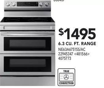 RONA Samsung 6.3 cu. ft. range offer