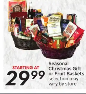 Sobeys Seasonal christmas gift or fruit baskets offer