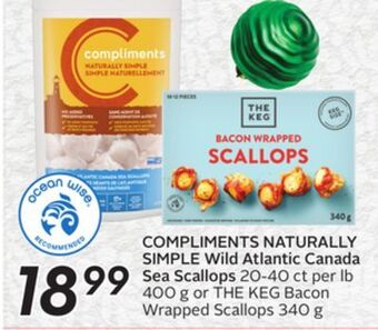 Sobeys Compliments naturally simple wild atlantic canada sea scallops offer
