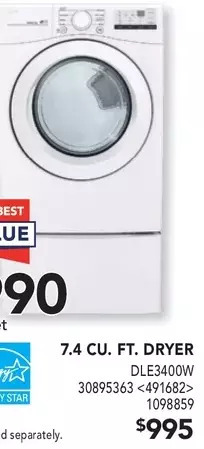RONA 7.4 cu. ft. dryer offer