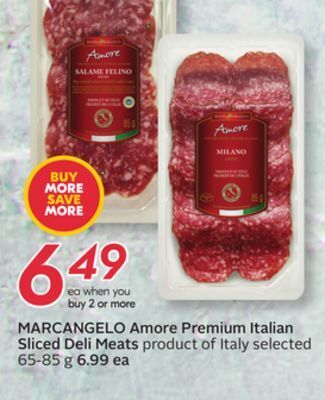 Sobeys Marcangelo amore premium italian sliced deli meats offer