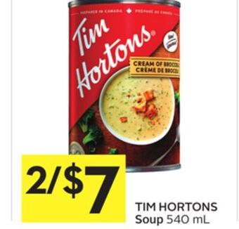 Foodland Tim hortons soup 540 ml offer