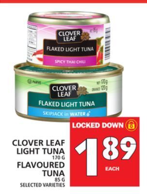 Food Basics Clover leaf light tuna or flavoured tuna offer