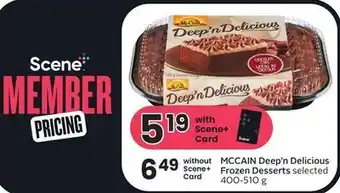 Foodland Mccain deep'n delicious frozen desserts selected 400-510 g offer