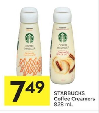 Foodland Starbucks coffee creamers 828 ml offer