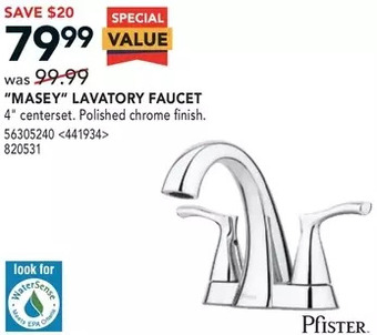 RONA Pfister "masey" lavatory faucet offer