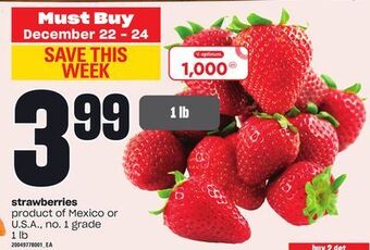Loblaws Strawberries, 1 lb offer