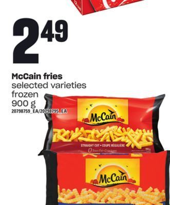 Loblaws Mccain fries, 900 g offer