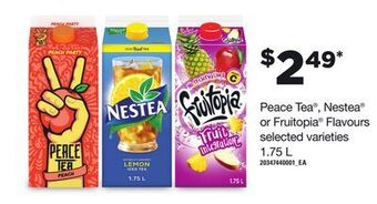 Loblaws Peace tea®, nestea® or fruitopia® flavours, 1.75 l offer