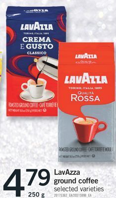 Fortinos Lavazza ground coffee, 250 g offer