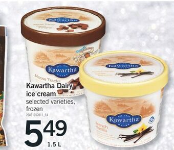 Fortinos Kawartha dairy ice cream, 1.5 l offer