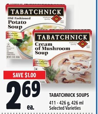 Metro Tabatchnick soups offer