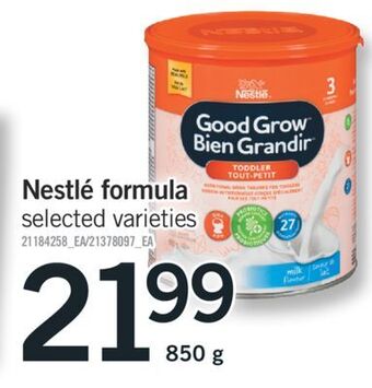 Fortinos Nestlé formula, 850 g offer