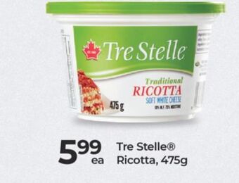 Fortinos Tre stelle® ricotta, 475g offer