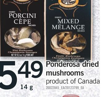 Fortinos Ponderosa dried mushrooms, 14 g offer