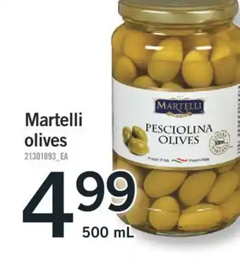 Fortinos Martelli olives, 500 ml offer