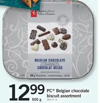 Fortinos Pc® belgian chocolate biscuit assortment, 500 g offer