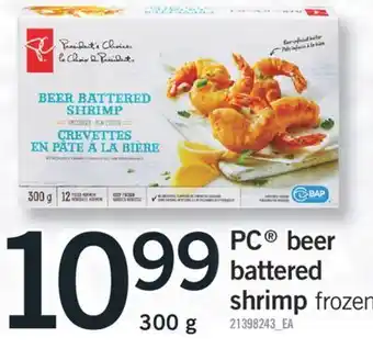 Fortinos Pc® beer battered shrimp, 300 g offer