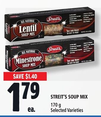 Metro Streit's soup mix offer