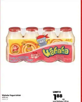 Real Canadian Superstore Wahaha yogurt drink, 400 ml offer