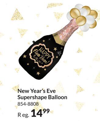 Party City Amscan new year's eve latex accented supershape balloon offer